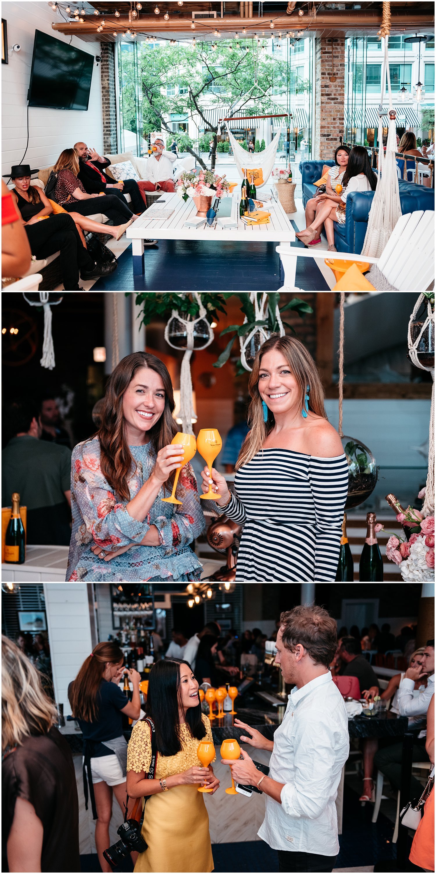 Veuve Clicquot, ClicquotJourney, influencer, blogger, chicago blogger, food blogger, event, Hampton Social, Chicago, Ilinois, event photographer, influencer event, summer, nautical, champagne, rose, rose all day, photographer