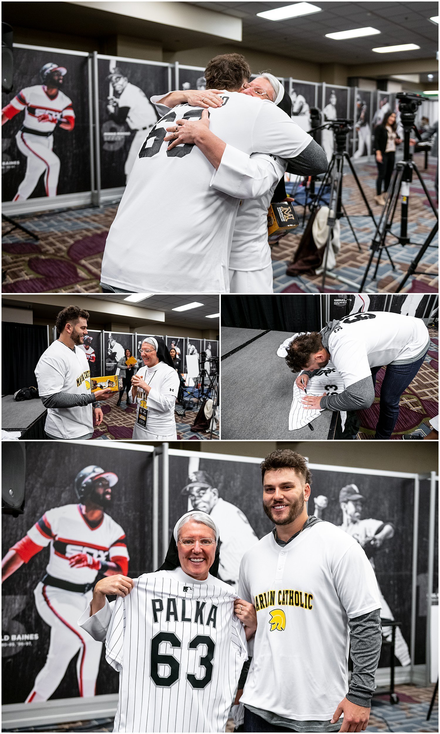  chicago, white sox, soxfest, 2019, sister mary jo sobiek, sister mojo, gosrmojo, marian catholic high school, marian catholic, hilton hotel, dan palka, daniel palka, ozzie guillen, nicky delmonico