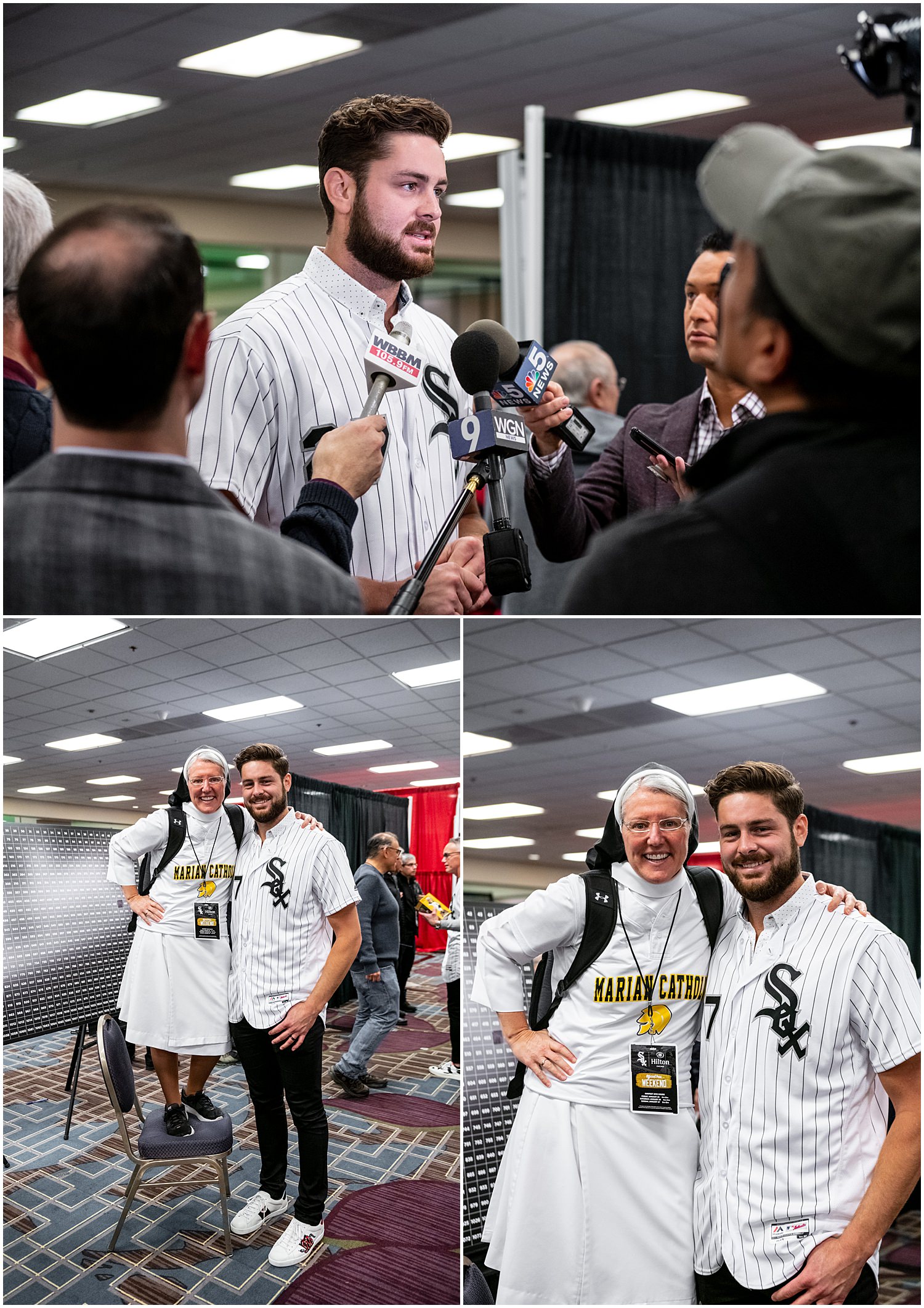  chicago, white sox, soxfest, 2019, sister mary jo sobiek, sister mojo, gosrmojo, marian catholic high school, marian catholic, hilton hotel, dan palka, daniel palka, ozzie guillen, nicky delmonico