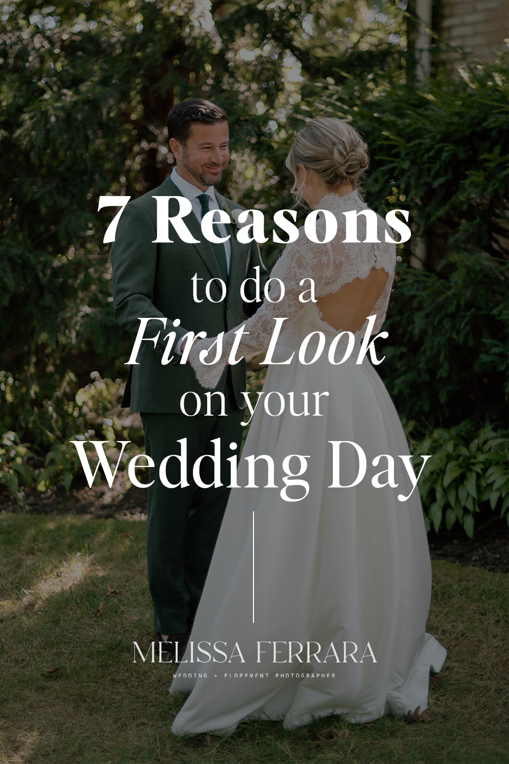 a couple seeing each other for the first time on their wedding day doing a first look