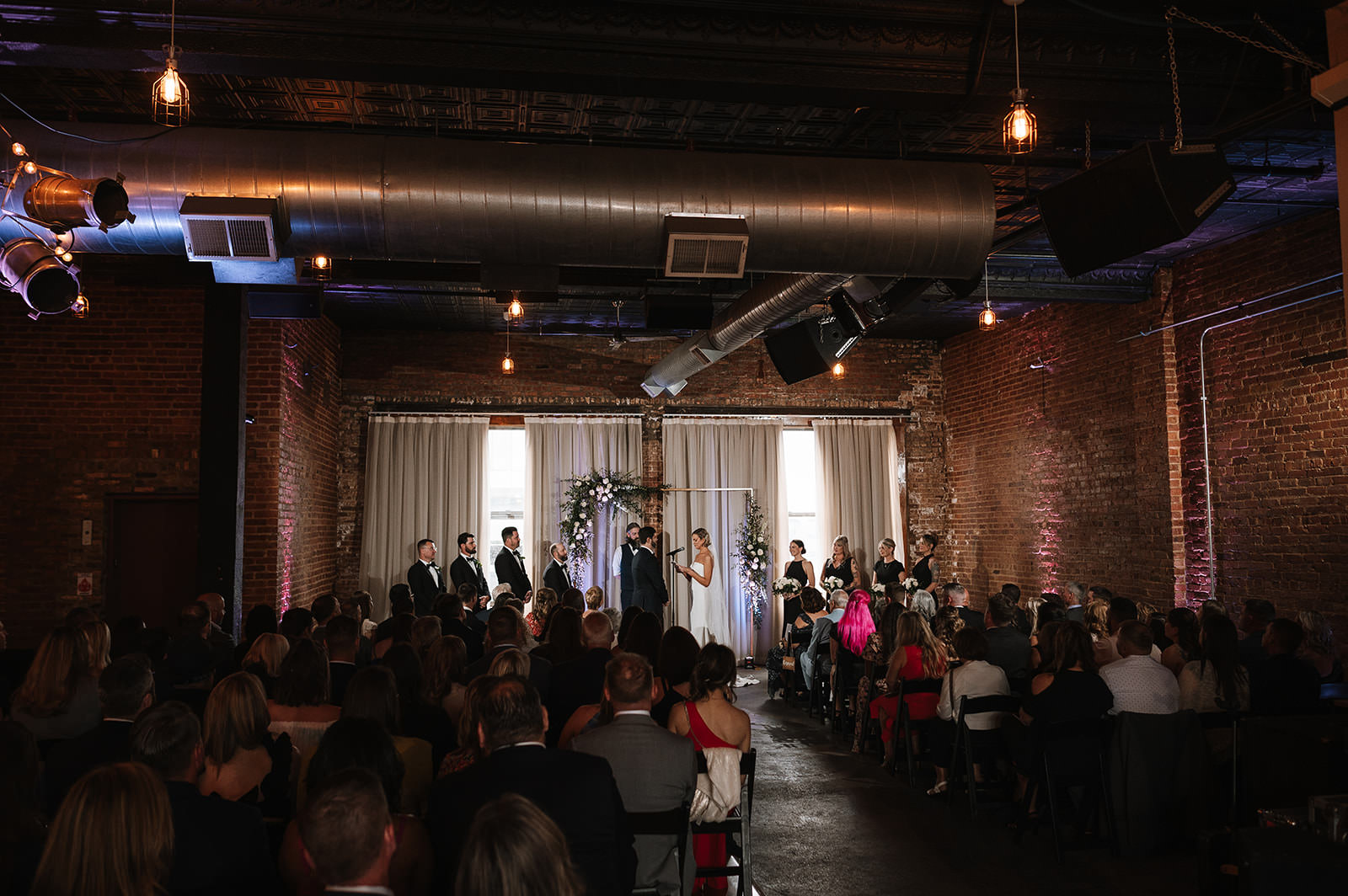 Bottom Lounge - Chicago Wedding Photography Documentary wedding moment at Bottom Lounge in the West Loop