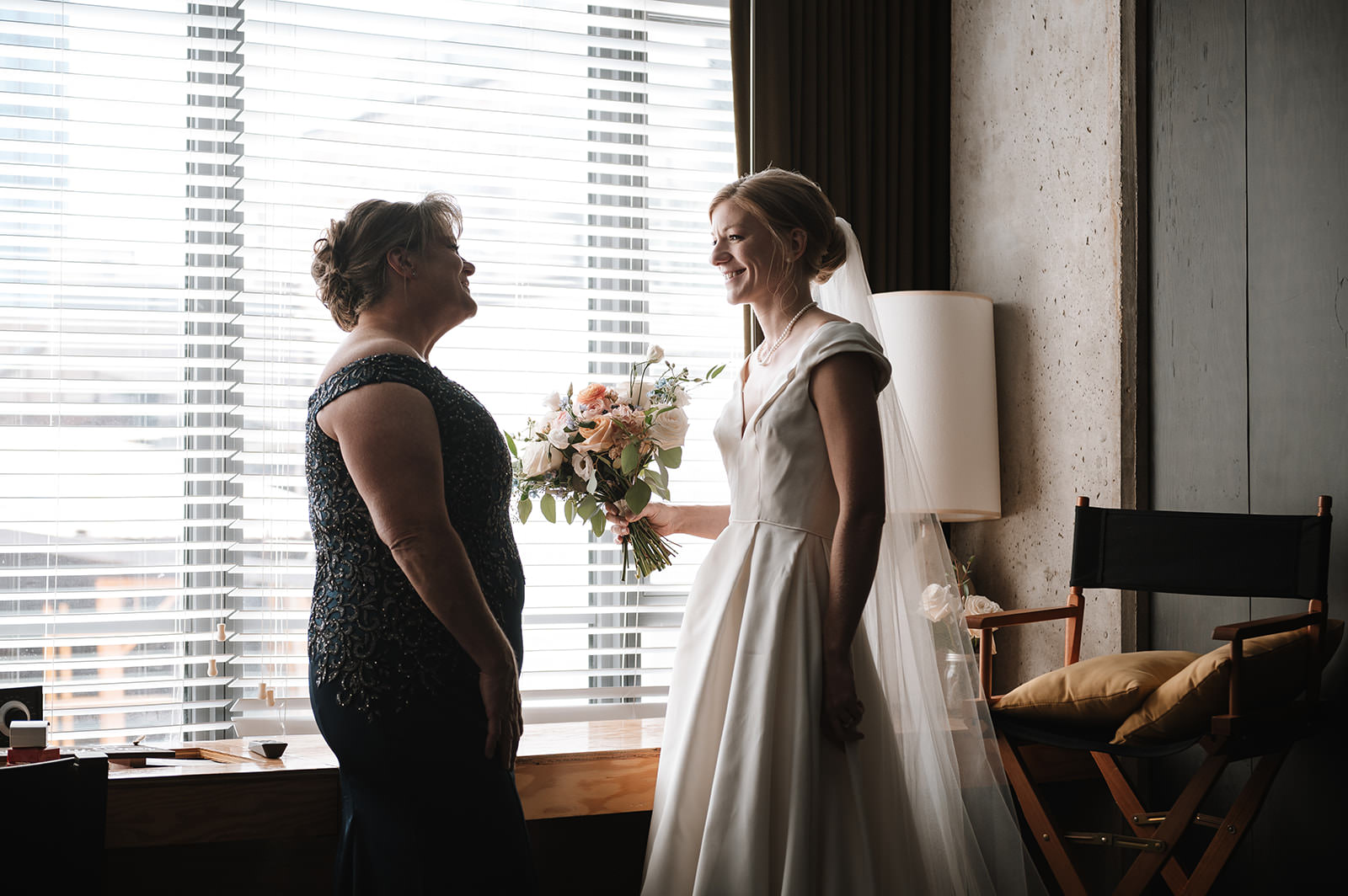 The Emily Hotel - Chicago Wedding Photography Editorial wedding photography inside The Emily Hotel with natural light and clean design