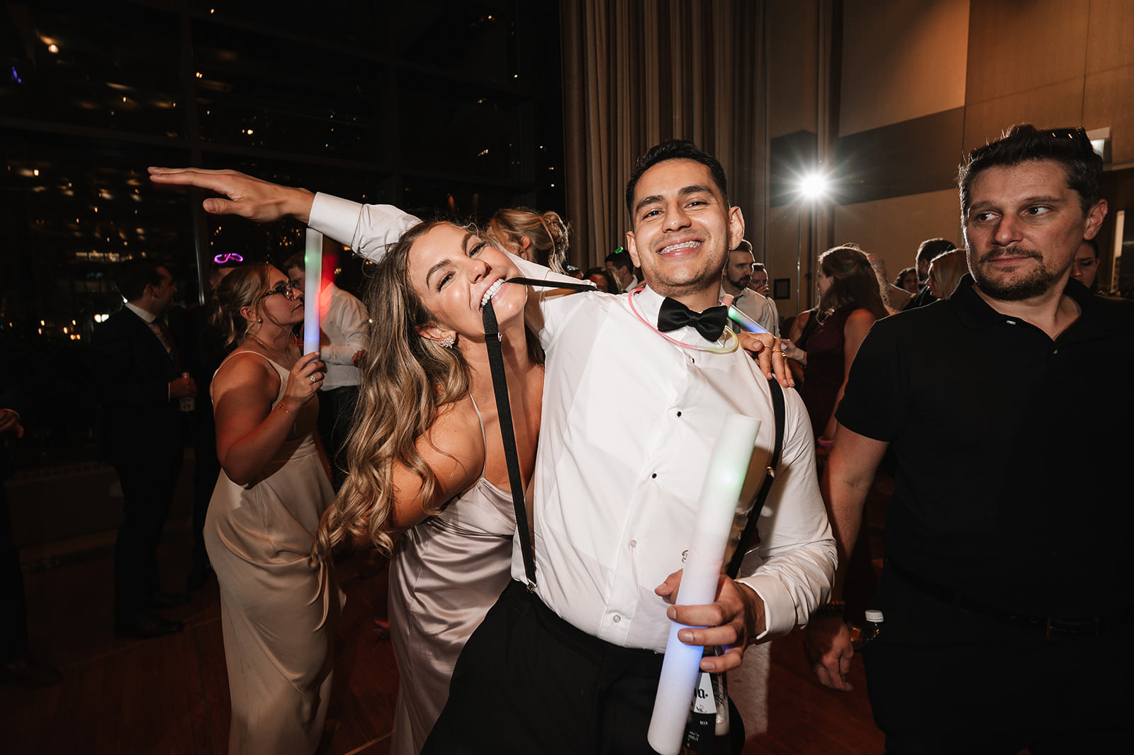 Late night wedding dancing photographed with full day wedding photography coverage